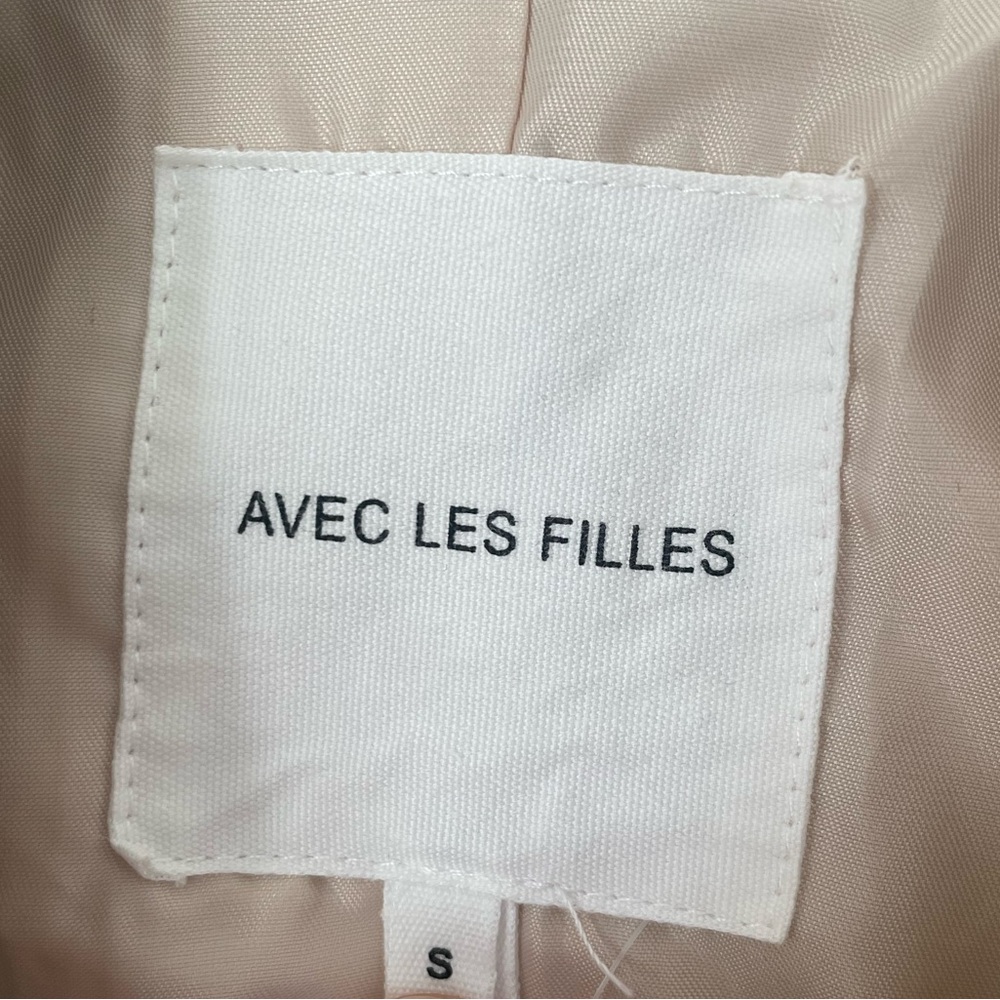 Avec Les Filles Single-Breasted Tailored Cutaway Banana Milk Coat Size S - Picture 8 of 8